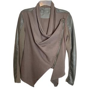 Blank NYC jacket gray semi faux leather small